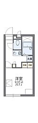 レオパレスコンフォートくるめ木 1Kの間取図画像