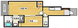 まほら 1SKの間取図画像
