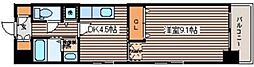 カーサ土橋 1DKの間取図画像