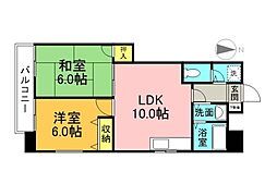 オルゴグラート広島 2LDKの間取図画像