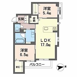セ・メルヴェイユ 2LDKの間取図画像
