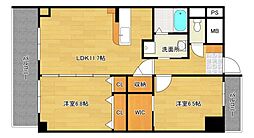 ヴィラージュ緑井 2LDKの間取図画像