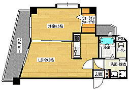 ベルフルール 1LDKの間取図画像