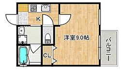 ラ・ローザ2 1Kの間取図画像