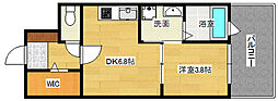 MOKA-eSTA 1DKの間取図画像