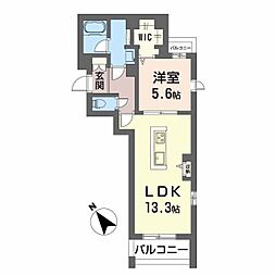 スタールビー 1LDKの間取図画像