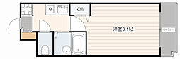 双葉ヒルズ堺町 1Kの間取図画像