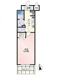 第30友建ビル 1Kの間取図画像