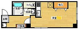 リバーウォーク広瀬 ワンルームの間取図画像