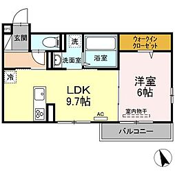 Nocturne1 1LDKの間取図画像