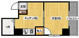 清和榎町 1Kの間取図画像