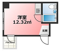アスプロパラティ3 ワンルームの間取図画像
