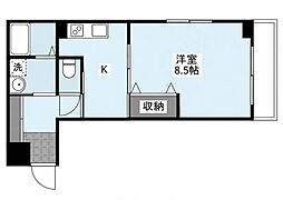 AFFABILEMIDORI 1Kの間取図画像