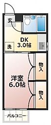 田中ビル 1Kの間取図画像
