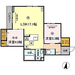 ファミールMNK 2LDKの間取図画像