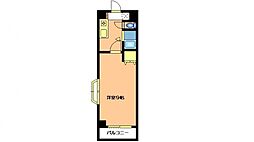 アルジェント21 3階1Kの間取り