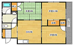 光洋マンション 1階3DKの間取り