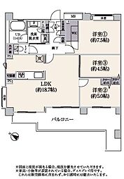 生田ビューフォルム 3LDKの間取図画像