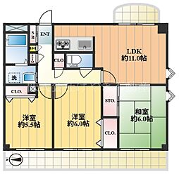 パークヒルズ西台 3LDKの間取図画像