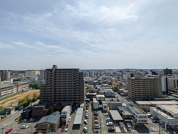 最上階からの秋田市の眺望です