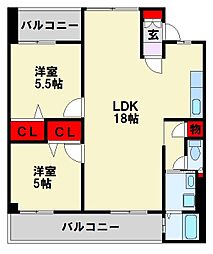 間取図画像 2LDK
