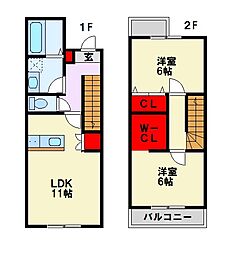 グランスタ馬場山B棟 2階