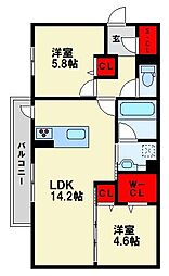 間取図画像 2LDK