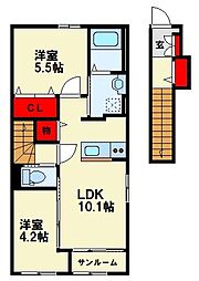 仮）八幡西区東鳴水四丁目新築アパート 2階