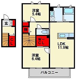 クラヴィエ石坂 C棟 2階/202