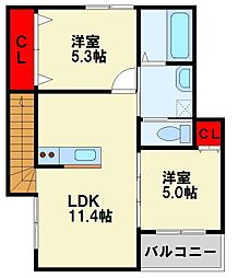 筑豊電気鉄道 三ヶ森駅 徒歩15分 2階/-