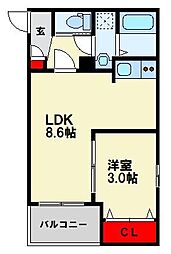 ジーメゾン八幡西リベル 2階/-
