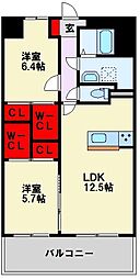 メディアパーク3 2LDKの間取図画像