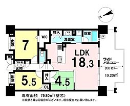トラスト新宮中央ネクサージュ　11F 3LDKの間取り