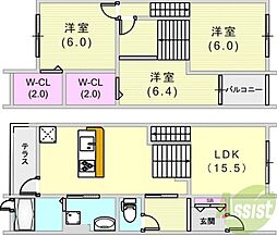 間取図画像 3LDK