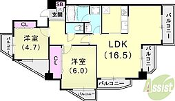 アリストコート芦屋大原 3階