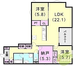 アークハイム翠ヶ丘 2階/-