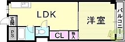 サムティ青木 2DKの間取図画像