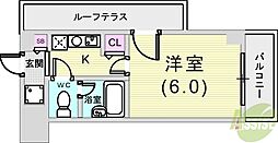 エステムコート芦屋西 1Kの間取図画像