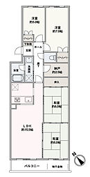 パーソナルハイツ北白石 4SLDKの間取図画像