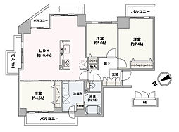 リブウェル南郷 3LDKの間取図画像