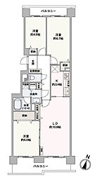 パークシティ大谷地Aコート 3LDKの間取図画像