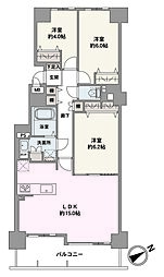 ダイアパレス伏古公園弐番館 3LDKの間取図画像