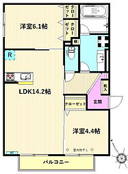 イル・メグ 2LDKの間取図画像