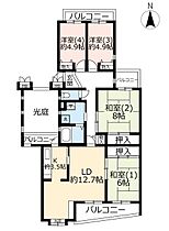 URクレール志津  ｜ 千葉県佐倉市西志津3丁目（賃貸マンション4LDK・5階・97.22㎡） その2