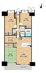 アクシーズ一宮2番館 3SLDKの間取図画像