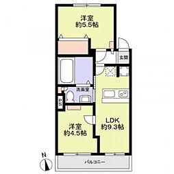 第一高島平マイコーポ 2DKの間取り