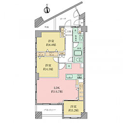 グレイスガーデン武蔵小山 3LDKの間取り