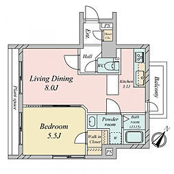 サンサーラ駒込 1LDKの間取り