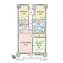 新川崎パーク・ホームズ 3LDKの間取図画像
