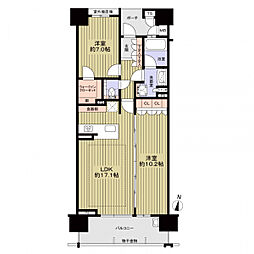 マストスクエア橦木町 2LDKの間取図画像